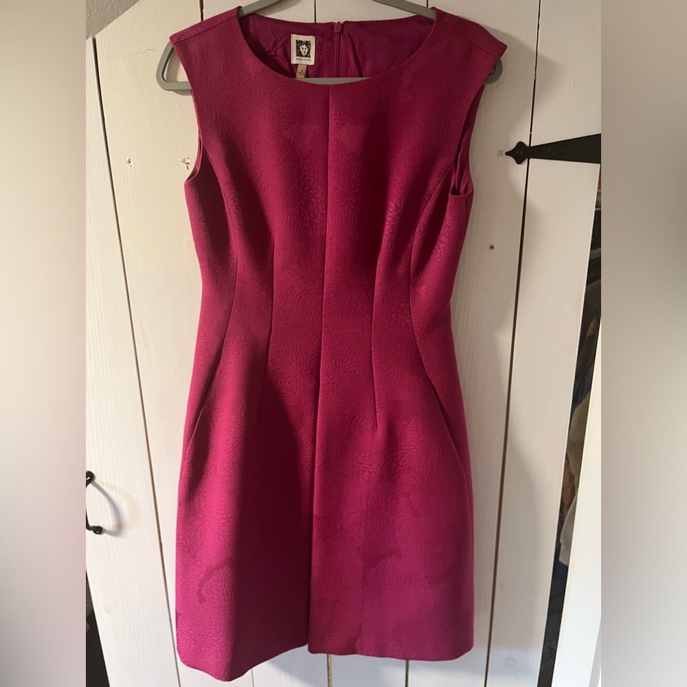 Anne Klein Fuchsia Sleeveless Business Dress
